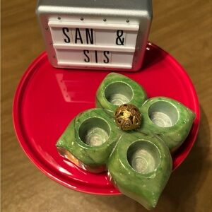 Italian Alabaster Vintage Lipstick Holder